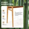 Modern Bamboo Computer Desk Study Writing Desk Workstation W/ 2 Storage Drawers