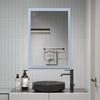 Fogless Bathroom Makeup Mirror with Dimmable LED Lights / Digital Clock 50*70cm