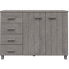 Sideboard Grey 113x40x80 Solid Wood Pine V4S9