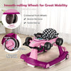 4-in-1 Baby Walker Foldable Activity Push Walker w/ Adjustable Height & Speed