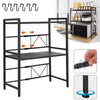 3-Tier Expandable Microwave Oven Rack Stand - Space-Saving Kitchen Storage Shelf