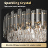 Super Bright Crystal Ceiling Light Height Adjustable Pendant Chandelier Lights