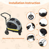 Dog Stroller Cat Puppy Pushchair Pram Buggy Folding Walking Dog Car Seat Booster