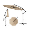 303 cm Patio Solar-Lighted 112 LED Cantilever Offset Umbrella W/ Crank Tilt