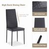 2/4/6pcs Faux Leather Velvet Fabric Dining Chairs Metal Legs Dining Room Kitchen
