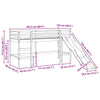 ' Loft Bed without White 90x200 Solid Wood Pine G4F9