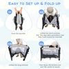 6-in-1 Baby Bed Travel Bedside Sleeper with Carry Bag-Grey