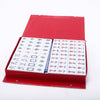 42mm Chinese Mahjong Game Set Professional 144 Tiles English Characters Game