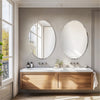 LUVODI High Definition Frameless Oval Wall Mirror for Bathroom/Vanity Bevel Edge