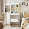 Modern Dressing Table Makeup Vanity White with Mirror LED Lights Drawers & Stool
