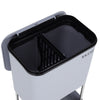 Rolling Mobile Utility Shelf Recycling Waste Paper Bin Box Storage Trolley Cart