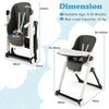 Baby Foldable High Chair Portable Feeding Sleep Playing Chair with wheels