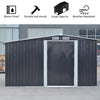 10x8ft Outdoor Log Firewood Storage Shed Garden Tools Container 2 Sliding Doors
