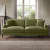 Olive Green Velvet 4 Seater Sofa - Payton SOF198