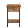 Industrial Wooden Bedside Cabinet Side Table End Coffee Table Lamp Nightstand