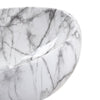 Oval Cloakroom Sink Countertop Basin 480x340mm Grey Marble Ceramic HandWash Bowl