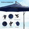 3M Garden Cantilever Parasol w/ LED Lights Outdoor Banana Hanging Tilt Crank