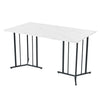 Dining Table with Metal Legs Rectangle Marble MDF Kitchen Table Dining Furniture