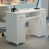 Wheel Professional Manicure Table Salon Nail Station Beauty Desk+Dust Collector