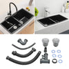 New Inset Quartz Stone Single Double Deep Bowl Kitchen Sink w/Drainer Waste Kit