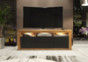 TV Unit 160cm I Sideboard Cabinet I TV Stand I Black Matt Doors I Free LED