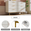 CHEST OF 6 DRAWERS WOODEN BEDROOM HOME FURNITURE CLOTHING STORAGE UNIT WHITE