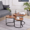 Round Nesting Coffee Tables Set of 3 Stacking End Side Tables for Living Room UK
