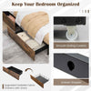 King Size Bed Frame Metal Platform Bed Industrial LED Bed Frame