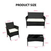 4Piece Garden Rattan Furniture Sofa Set with Chairs Seats Outdoor Patio Balcony