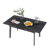 Adjustable Dining Table Extendable Marble Stone Kitchen Table For Small Spaces