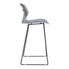 Set of 2 Padded Plastic Barstool Kitchen Dining Bar Chairs Cushioned Seat Metal