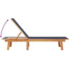 Loungers 2 pcs with Table Blue Solid Wood Acacia and B1R2