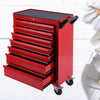 Heavy Duty 7-Tier Tool Trolley Carts Steel Roller Chest Cabinet Garage Shelf Red