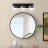 Modern Black Metal Frame Wall Mirror Bathroom Bedroom Makeup Mirror Cricle 40cm