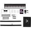 Portable Digital Piano 88 Semi-Weighted Keys Keyboard Pedal Stand LCD Mustar