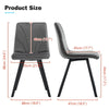 Velvet Padded Seat Kitchen Dining Chair Home Office Chair with Metal Legs