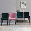 2/4/6 Pcs Dining Chairs Set Velvet Padded Seat Metal Legs Kitchen Armchair Home