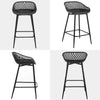 2x Bar Stools Home Breakfast Kitchen Pub Counter Chair with Footrest & Backrest