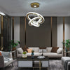 K9 Crystal Gold Chandelier LED Ceiling Lights Pendant Light Dimmable Remote 49W