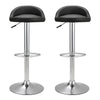 2x Swivel Barstools Kitchen Counter Seat Classic PU Upholstered Salon Pub Chairs