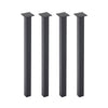 Set of 4 Black Metal Feet Strong Furniture Legs Pedestals for Table Chair Bench