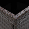 Dakota Fields Altigarron Steel and Rattan Dining Table Modern Outdoor Furniture