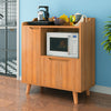 3 Doors Storage Cabinet Wooden Cupboard Buffet Sideboard With 4 Tiers Shelves