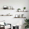 Wall Shelves 4 pcs Smoked Oak 100x20x1.5 cm Engineered Wood