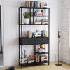 Industrial Bookcase Tall Bookshelf Cabinet Display Storage Rack W/ Drawer