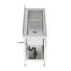 47in Stainless Steel Sink Commercial Kitchen Prep Storage Shelf Large Basin Bowl