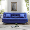 Upholstered 3 Seater Sofa Bed Velvet Recliner Sofabed Clic Clac Soft Padded Seat