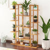 Bamboo Plant Stand 17 Pot Flower Display Rack Corner Garden Shelf Holder