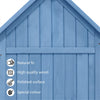 Garden Outdoor Wooden Utility Tool Storage Box Shed Cabinet 118x54x173 cm Blue
