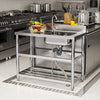 Commercial Stainless Steel 1.0 Bowl Sink Catering Kitchen WorkTable&Drainer Unit